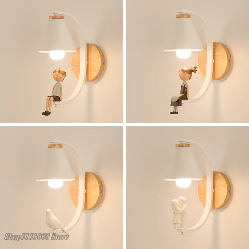 Nordic led wall lamp living room modern bedroom creative wall Luminaria bedside wall lightChildren's room decor lighting fixture