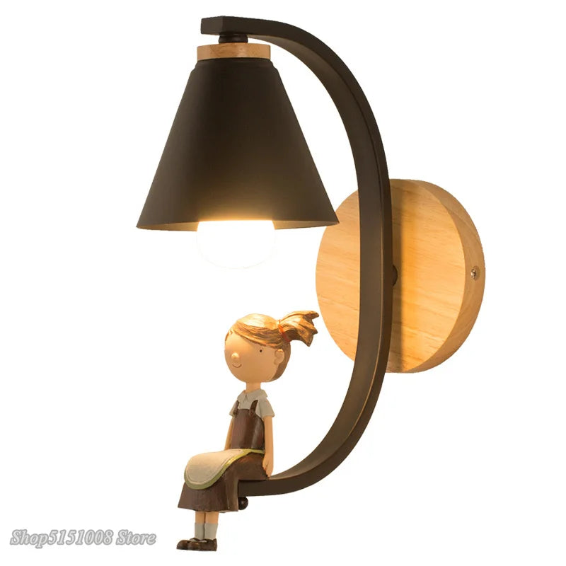 Nordic led wall lamp living room modern bedroom creative wall Luminaria bedside wall lightChildren's room decor lighting fixture